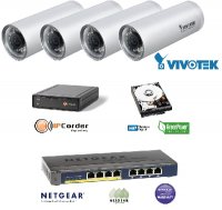 4x IP kamera VIVOTEK a zdrama záznamové zařízení